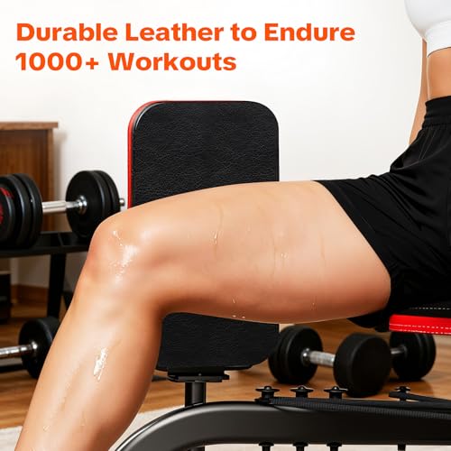 Hip Abductor Machine for Women/Men, Compact Glute Machine & Leg Exercise Equipment with Resistance Band, 6-Level Adjustable Booty Builder for Home Gym, Ultra Quiet, 360° Adjustable Leg Pads
