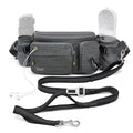 TUDEQU 4-in-1 Hands Free Dog Leash with Large Fanny Pack for Large Dogs - color: DARK GREY