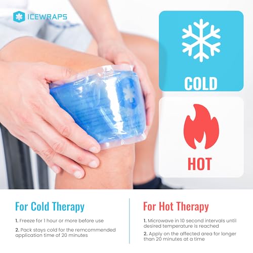ICEWRAPS 4"x10" Flexible Large Gel Reusable Ice Packs, 2 Pack - Blue - size: 4"x10", style: Blue - 2Pack