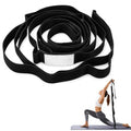 Stretching Strap Yoga Strap with Loops, Stretch Straps, Non-Elastic Exercise Strap for Pilates, Dance and Gymnastics - Black