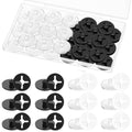 Wavwavw 12 Race Bib Clips Running Number Holder - color: Clear and Black