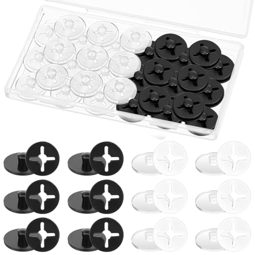 Wavwavw 12 Race Bib Clips Running Number Holder - color: Clear and Black
