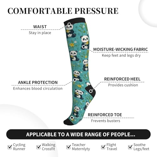 Graduated Compression Socks Knee High For Women Men Athletic - color: 23