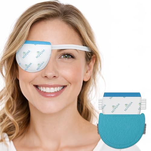 NOVEHA Express Warm Compress Individual Eye Mask | Moist Hot Technology for Sensitive Dry Eyes - Relieves Stye & Pink Eye - Reusable Heat Water Treatment for Irritated Eyes and Eyelid Lumps - color: One Eye