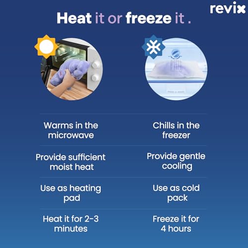 REVIX Microwave Heating Pads for Neck Shoulder & Back, Moist Heat, Purple - color: Purple