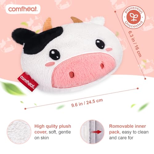 Cow Microwave Heating Pad for Period Cramps, Moist Heat Pack - style: Cow