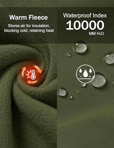 MAGCOMSEN Men's Lightweight Softshell Vest Outerwear Fleece Golf Running - color: Army Green, size: Large