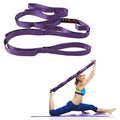 Durable Non-Elastic Stretch Strap for Physical Therapy and Yoga, 10 Loops Stretching Band for Pilates, Flexibility, Exercise - Ideal for Men & Women - color: ‎Purple