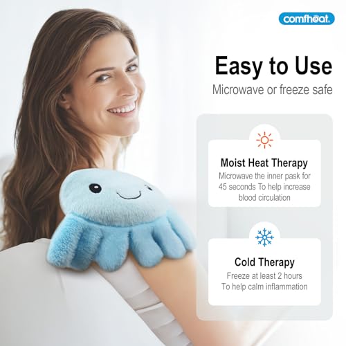 Octopus Microwave Heating Pad for Pain Relief, Unscented Heat Pack - style: Octopus