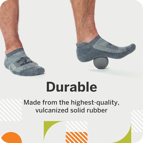 TRIGGERPOINT Foundation Massage Therapy Balls – Medium-Density Ball Massager for Back & Foot Pain Relief, Trigger Point Myofascial Tool for Yoga, Exercise & Physical Therapy, Grey/Orange, 4 Pack - style: 4 Pack