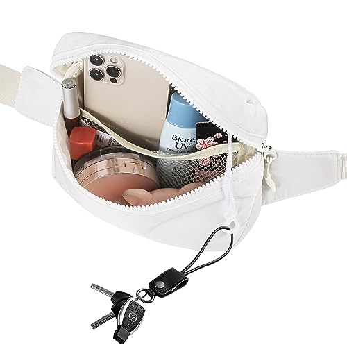 Fanny Pack Waist Belt Bag Fashion Fanny Women and Men Gift Waist Pack With Adjustable Strap For Travel Running 2L Beige - color: 2L Beige