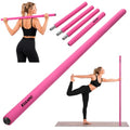 Yoga Stick, Mobility Stick for Stretching, Adjustable Exercise Stick - color: Pink