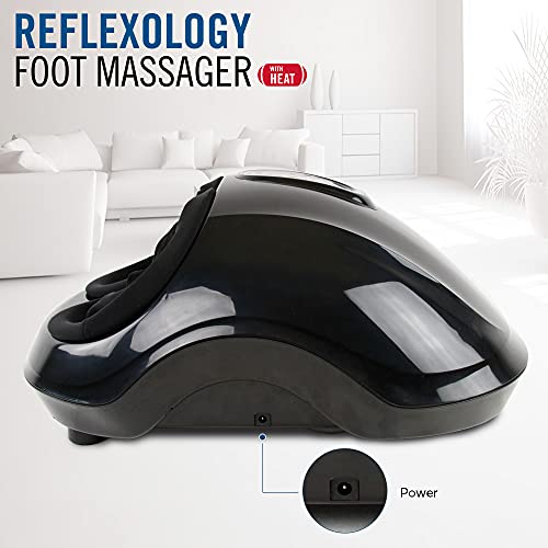 Daiwa Felicity Reflexology Foot Massager – Shiatsu Foot Massager with Heat, Kneading Rollers & Air Compression, 6 Intensity Levels, 2 Heat Settings, Automatic Programs, Deep Tissue Foot Massage