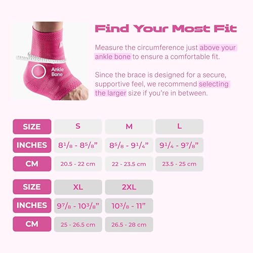 LP 116XT Target Compression Ankle Brace Sleeve for Men & Women - color: Pink, size: Small