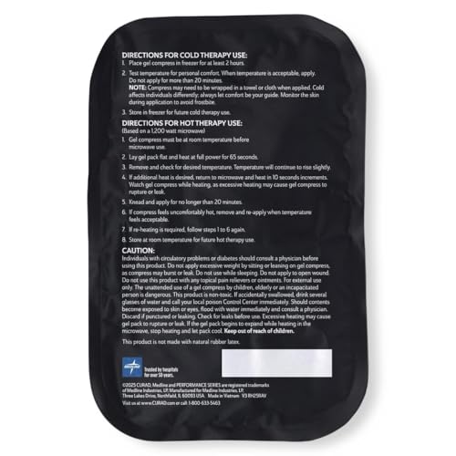 Curad Ironman Hot or Cold Reusable Compress, Reusable Ice Pack for Injuries, Large Compress is 8 in x 12 in, 1 Count - size: 1 Count (Pack of 1)