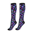 Tie Dye Compression Socks Knee High Support Socks For Women Men Running Athletic Hiking - color: Mushroom