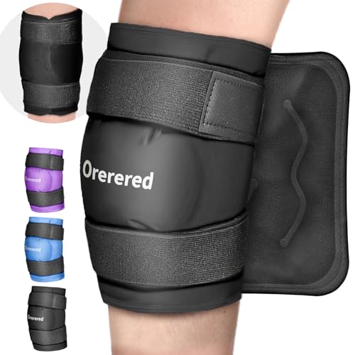 Ice Packs for Injuries Reusable Knee Gel Ice Pack Wrap for Swelling Black - color: 1pc-black