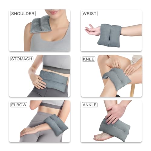 Atsuwell 6 x 11'' Microwave Heating Pad for Cramps & Joint Relief, Grey - style: 6 x 11-Grey