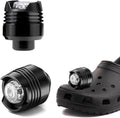 Rechargeable Clog Lights 2PCS, LED Shoe Clip Flashlight with 3 Modes, Waterproof Shoe Charm Accessories for Walking, Running, Camping – Adults & Kids (6 Colors) - color: Black
