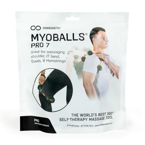 PRIMEKINETIX MyoBalls Massage Therapy Balls - 360° Relief for Plantar Fasciitis, Shin Splints, Tight Calves & IT Band - Deep Tissue Trigger Point Tool for Athletes & Active Lifestyles - 7 Ball Set - size: MyoBalls Pro 7