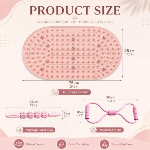 30 * 18 in Foot Massage Pad Soft Silicone Acupressure Point-Inspired Mat