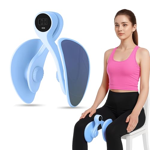 Thigh Hip Trainer Kegel Exerciser, Pelvic Floor Exercise Devices, Inner Thigh Exerciser for Women Men, Thigh Exercise Equipment - color: Blue