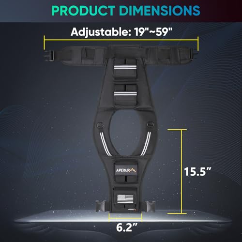 APEXUP Weighted Vest Men, Adjustable Weight Vest for Running - color: Black, size: Vest Only-20lbs