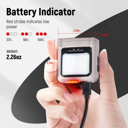 Hopedone 2-in-1 Rechargeable Headlamp & Hat Light, 800LM Clip-On Cap Light - color: Gray