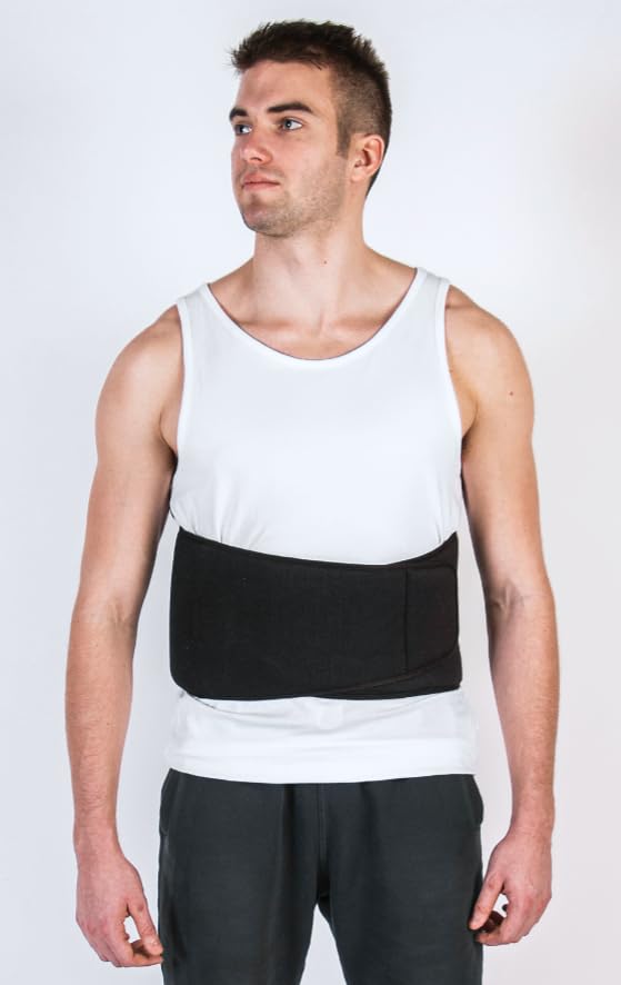 Cryopak Cold and Hot Therapy Wrap, Black, Latex-Free, Non-Toxic, for Back, Abdomen, Hip, Sports Injury Prevention, Recovery (Back/Abdomen). kit Includes Flexible Gel Compress, Sleeve and Strap. - size: back/abdomen