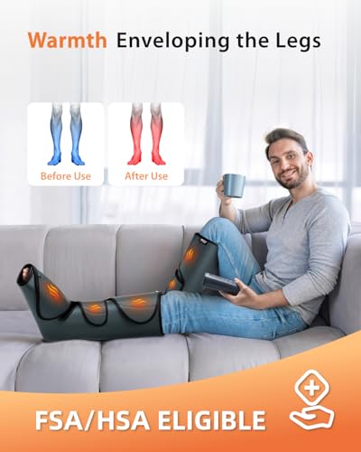 CINCOM Leg Massager with Heat and Air Compression FSA - HSA - style: Warm
