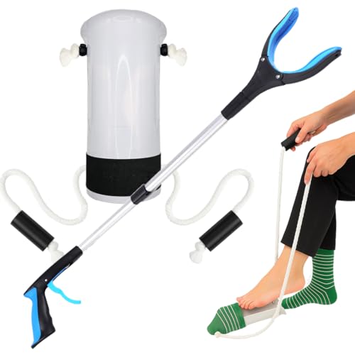 FSA/HSA Sock Aids for Putting On Socks with 32in Reacher Grabber