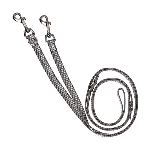 Blue-9 Reflective 6ft Multi-Function Dog Leash with Traffic Loop, Grey, S/M - color: Reflective Grey, size: Small/Medium