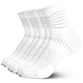 IRAMY Ankle Compression Socks Women Men Plantar Fasciitis Relief 3/5 Pairs - color: White(3 Pairs), size: Large