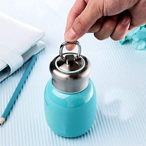 Mini 7 oz Stainless Steel Water Bottle, Small Vacuum Insulated Water Bottle Leak Proof Sport Tumbler Cup Hot and Cold Water Bottle for Women Girls Kids Gift Milk Tea Lunch (Peach pink) - color: peach pink