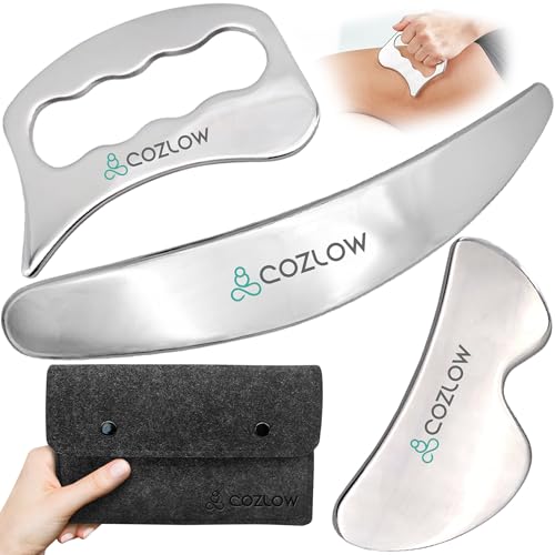 3-in-1 Muscle Scraper Stainless Steel Fascia Release Gua Sha IASTM Tools - style: Style A (3in1)