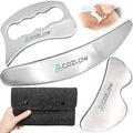 3-in-1 Muscle Scraper Stainless Steel Fascia Release Gua Sha IASTM Tools - style: Style A (3in1)