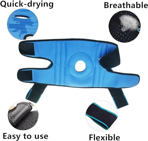 LAVAED Knee Brace with Side Stabilizers for Knee Pain, Adjustable Non Slip Open-Patella Compression Wrap Knee Support with Patella Gel Pads, for Man and Woman Sports Workout Gym Running Basketball - style: Plus Size(22.4"~26.1")