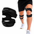 1Pack Gray Dual Patella Knee Strap, Knee Pain Relief Support - color: Gray