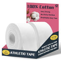 Athletic Tape, 2‑Pack White Sports Tape, Strong, Breathable & Easy‑to‑Tear