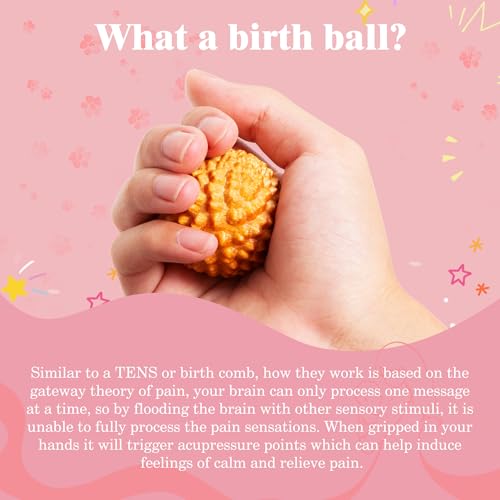 2pcs Acupressure Ball, Birthing Comb, Natural Labor and Delivery Essentials