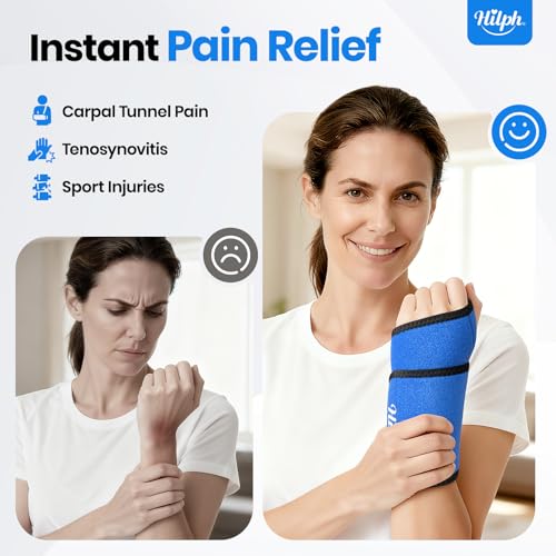 Hilph Wrist Ice Pack Wrap, Carpal Tunnel Relief Wrist Brace with Gel Pack - style: Casual