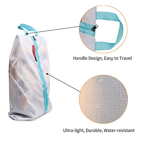 pack all Shoe Bag for Travel, Water-Resistant Shoe Pouch for Sports - color: White, style: 1 Pack