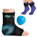 Hilph Ankle Heel Ice Pack Wrap for Plantar Fasciitis with Massage Ball, Full Foot Ice Pack Gel Sock for Hot & Cold Therapy