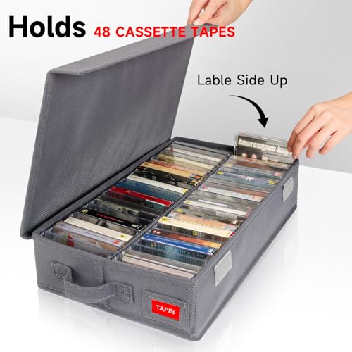 NUSWOR Upgrades Audio Cassette Tape Holder - 4Pack - Grey - size: 4PACK