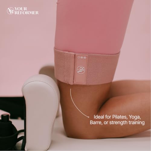 Fabric Booty Bands Set, 3 Resistance Levels for Pilates - color: Blush