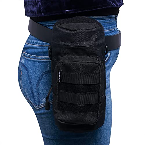 Molle Water Bottle Holder, Tactical Water Bottle Pouch - color: Black