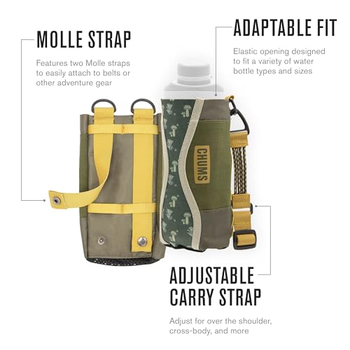 Chums Fjord Bottle Sling Bag, Adjustable Water Bottle Tote (Checkers)