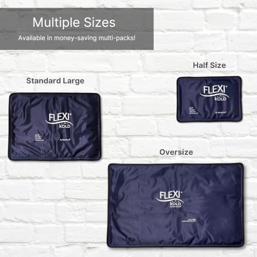 2 FlexiKold Gel Ice Packs - Ice Packs for Injuries Reusable, Back Pain Relief, Knee Ice Pack Wrap, After Surgery, Ice Pack for Knee - 6303-COLD-2PK by NatraCure - Medium – 2PK - size: Medium (Pack of 2)