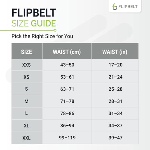 FlipBelt Zipper Running Belt, Waist Pack for Fitness and Running, US Company - color: Elite Black, size: Small