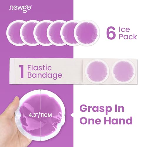 NEWGO Small Ice Packs for Injuries with Cloth Backing, 6 Packs, Purple - color: Purple - 6 Pack